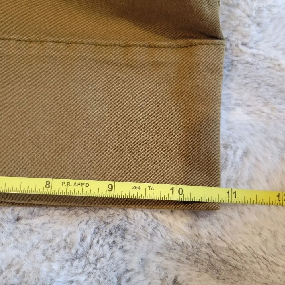 Garnet Hill organic cotton chino wide leg, brown/camel size 14
